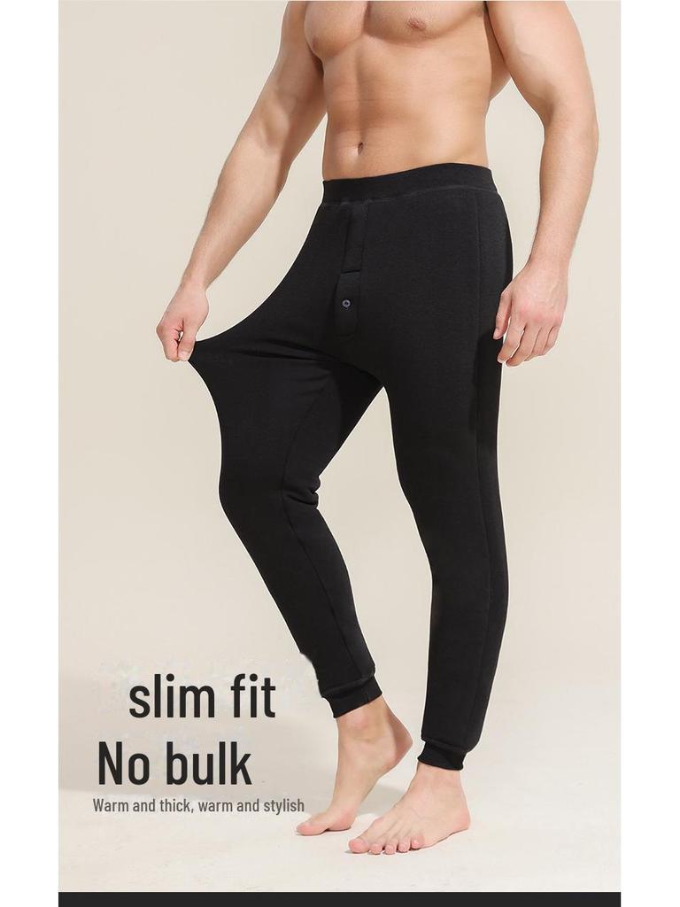 Мужские теплые зимние брюки с наполнителем из 100% шерсти и шелка, плотные и мягкие, для пожилых людей