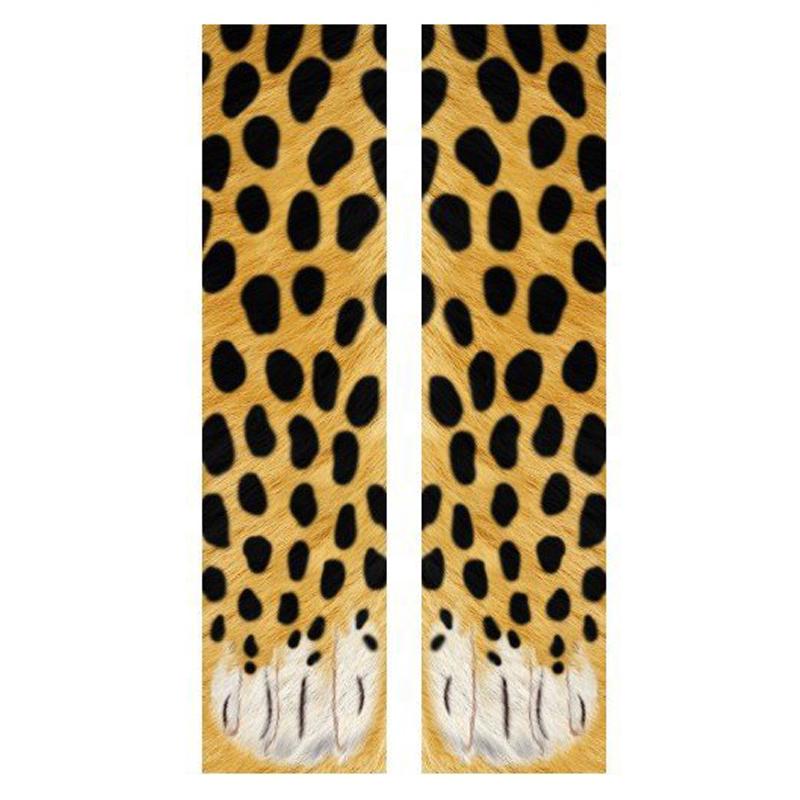 Unisex Adult Children 3D Print Animal Foot Hoof Paw Print Sock Novelty Crew Socks Tube Mid Stockings