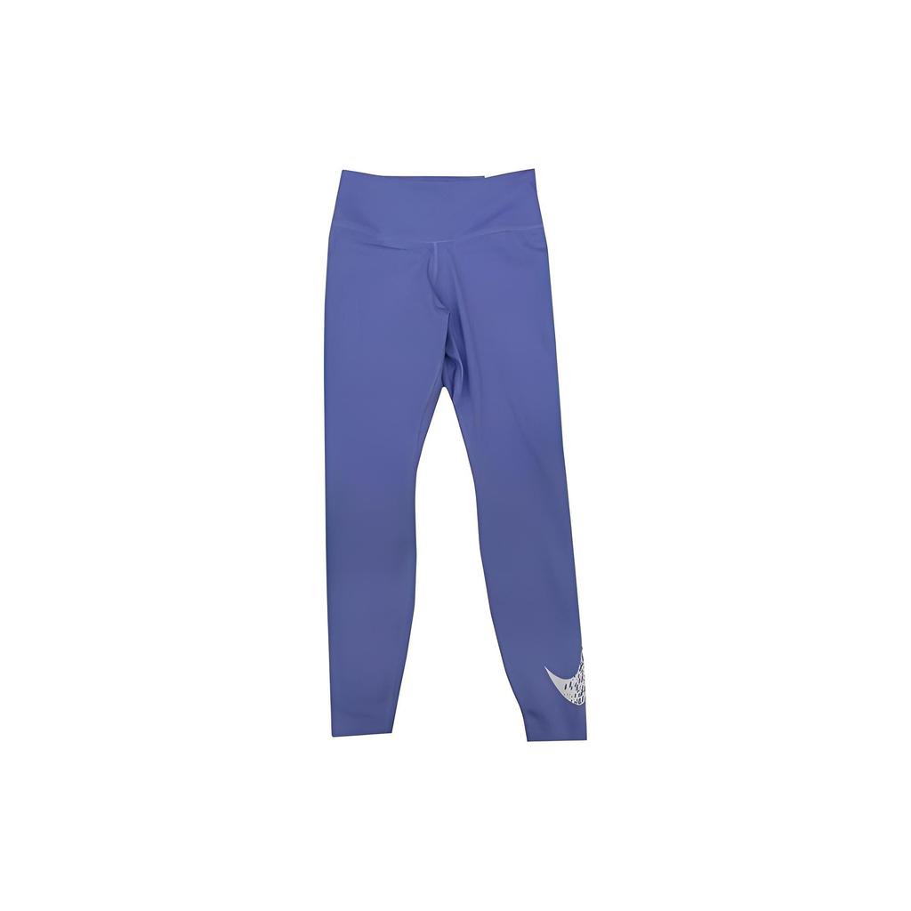 Nike Solid Color Slim Fit Yoga Casual Sports Long Pants Women Bottoms Blue Purple DM-7768-569