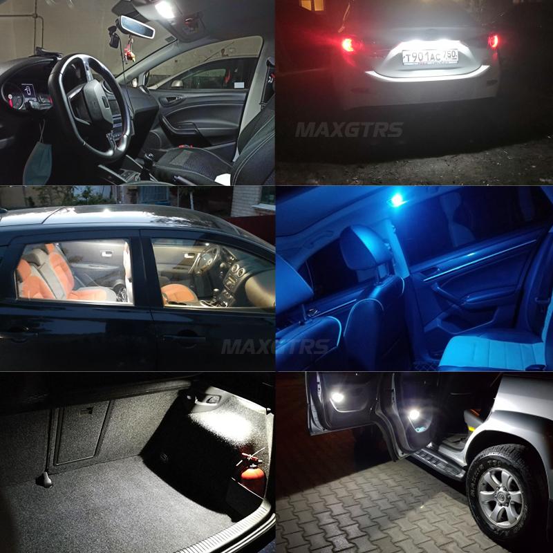 MAXGTRS Светодиодная лампа 12В/24В C5W/C10W с чипом 3030, 6000K, совместимая с Canbus, для освещения салона, чтения и номерного знака