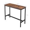VASAGLE , Narrow Rectangular Bar Table, Kitchen Table, Pub Dining High Table, Steel Frame, 100 x 40 x 90 cm, Easy Assembly, Industrial