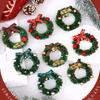 Christmas Decoration Magnetic Wreath Simulation Christmas Wreath Mini Magnetic Refrigerator Magnet Christmas Wreath Decoration