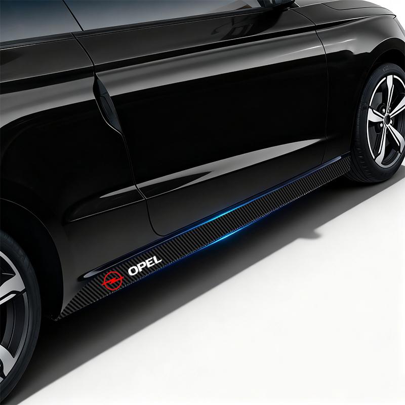 1pcs New Car Door Side Skirt Car Body Decal Carbon Fiber Car Stickers For Opel Insignia Astra Antara Meriva Zafira H G Corsa