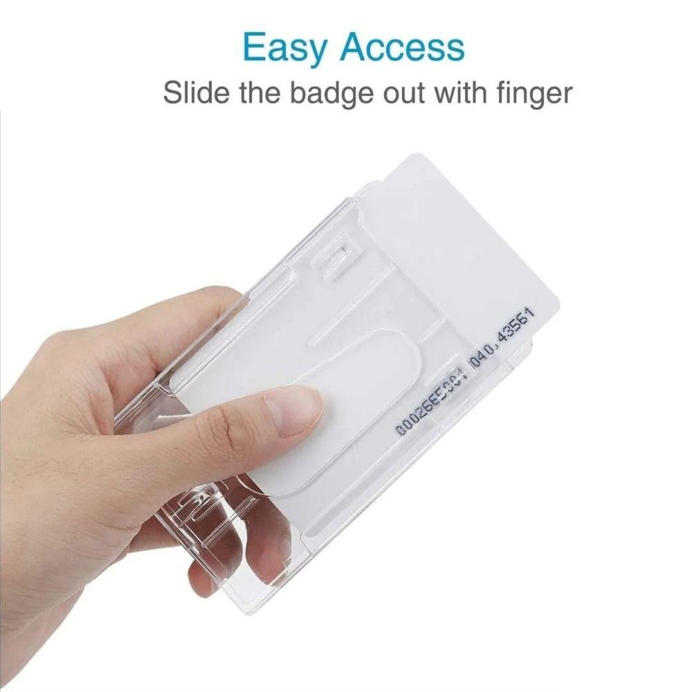 Держатель для бейджа с катушкой для бейджей, растягивающийся, с двумя отделениями для карт, для офисных работников