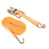 2 Set 7mx25mm Heavy Duty Ratchet Tie Down Strap Orange 1 116 Inch Wide Ratchet Strap with 2 J Hook