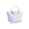 Longchamp Le Pliage Green Сумка-пельмень с отделкой из коровьей кожи Маленькая женская светло-голубая