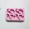 Dinosaur Silicone Mold Ice Cube Tray Flexible Fondant Chocolate Candy Mold Biscuit Cake Candle Soap Mold Easy Release Pastry DIY Tools