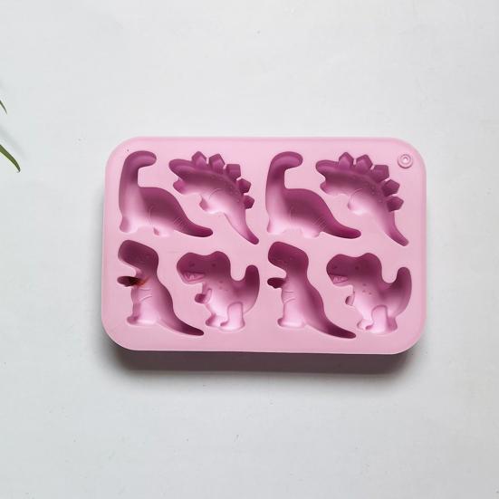 Dinosaur Silicone Mold Ice Cube Tray Flexible Fondant Chocolate Candy Mold Biscuit Cake Candle Soap Mold Easy Release Pastry DIY Tools