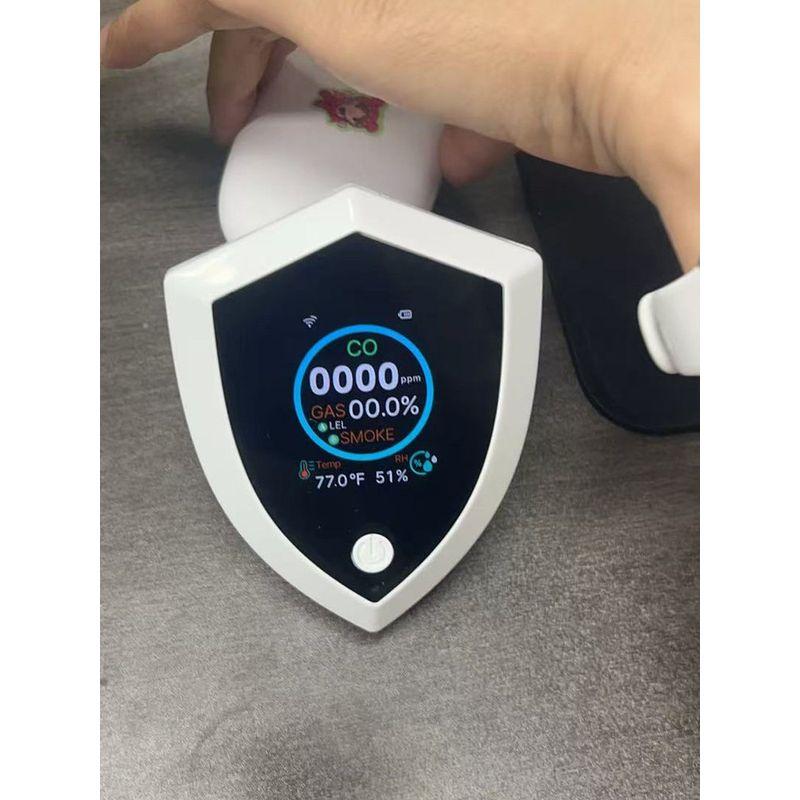 2026 New Model 5-in-1 Plug-In Gas Smoke Co Carbon Monoxide Alarm with Temperature and Humidity Detection for Home Use
