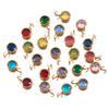 10pcs 7mm 20pcs 6mm Stainless Steel Rhinestone Beads Mixed Crystal Charms Pendant for Necklace Bracelet DIY Jewelry Making Charm