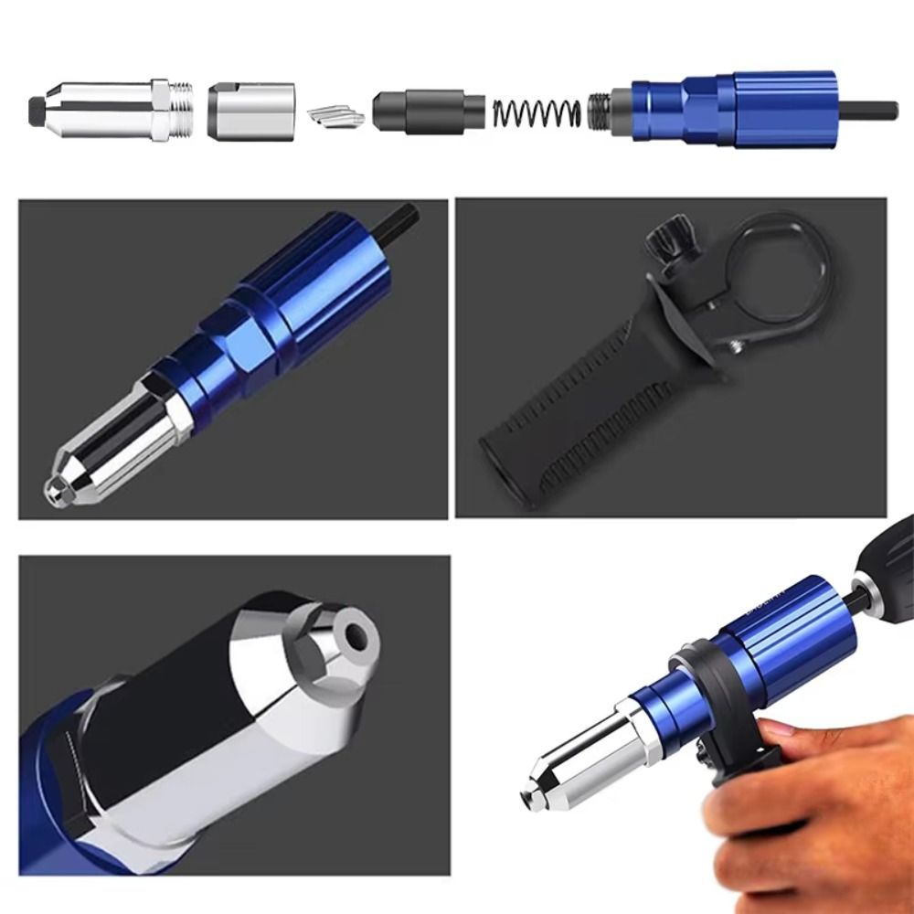 2.4mm-4.8mm Electric Rivet Stapler Drill Adapter Pull Rivet Tool Insert Nut Tool Professional Use