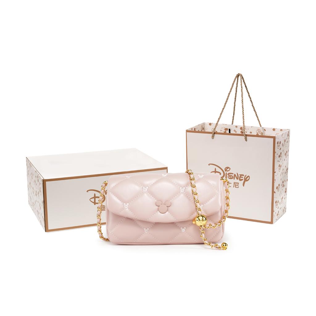 New Disney Mickey Series PU Shoulder Bag, Crossbody Bag Trumpets Women's Pink BMK-71066P