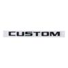 Black CUSTOM Letters Emblems Badge Letter Style 9.13×0.79in 3D Car Bumper Badge Stickers ABS Car Rear Trunk Tailgate Decals