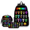 Игровые товары Rhythm Box Школьная сумка Sprunki Мультяшный рюкзак Сумка для ланча Пенал Набор из трех предметов