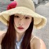 Breathable Woman's Straw Hat Elegant Lace Brim Sunshade Cap Vacation Big Bowknot Sun Hat  Beach