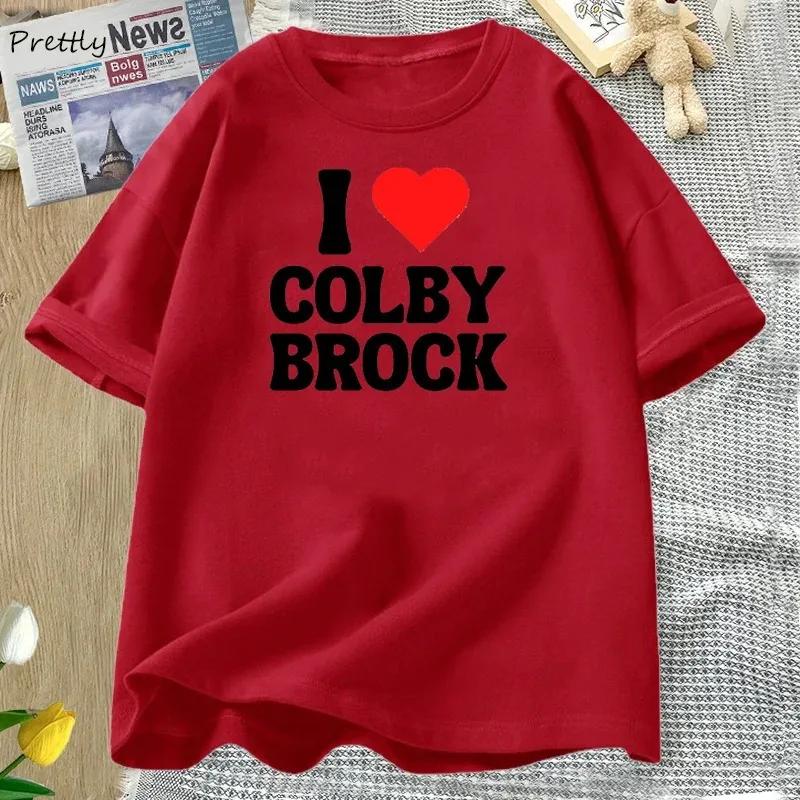 Мужские футболки I Love Herat Colby Brock Sam Colby, хлопковая мужская футболка с короткими рукавами, повседневная эстетичная одежда 90-х, рубашка в стиле бебидолл