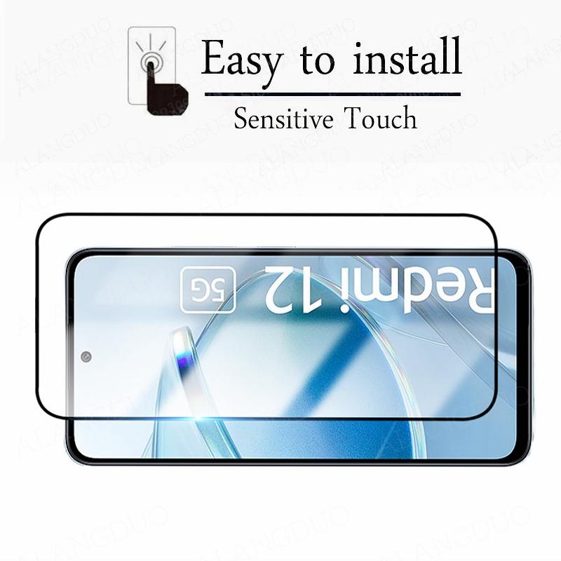 3PCS Tempered Glass For Redmi 12 5G 12C Screen Protector For Redmi Note 12R Pro Redmi Note 13 Pro 5G Protective Glass