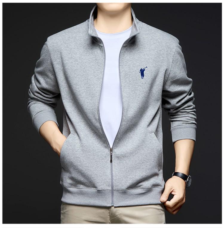 Мужская толстовка на молнии с воротником-стойкой Woodpecker - 2025 Весна/Осень Деловой кэжуал Хлопок