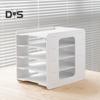 File Storage Rack Desktop Organizer Large Capacity Multi-Layer Partition Design Easy Assembly File Holder