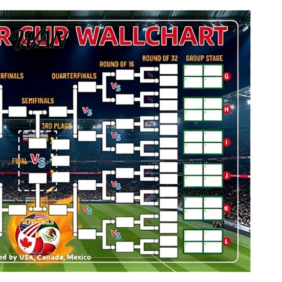 Sports Event Scorekeeper Soccer Wall Chart Poster, Knockout Schedule And Finals Tracking Tournament Tracker Flag, Reusable Waterproof Polyester