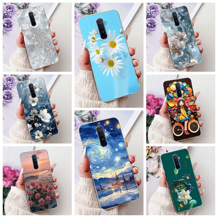 For Realme X2 Pro Case RMX1931 Cover Popular Flower Soft Clear Silicone Back Cover For Realme X2 XT Bumper RMX1921 RMX1992 Funda