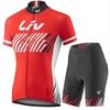 Womens Cycling Jersey Set Short Sleeve Breathable Quick-Dry UV Protection Bike Outfit
