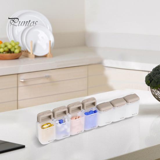 Магнитный еженедельный органайзер для таблеток, портативный дорожный футляр для таблеток, дозатор для лекарств, контейнер для капсул, ящик для хранения таблеток