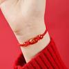 2025 Snake Year Lucky Red Rope Bracelet Zodiac Snake Adjustable Braided Hand Chain Women  Jewelry