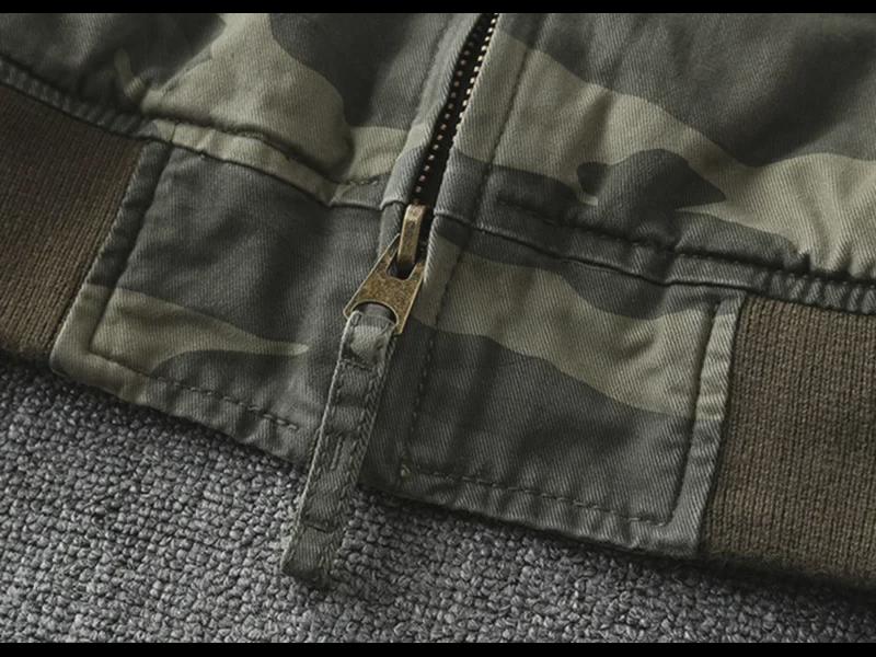 Мужская облегающая однотонная камуфляжная бейсбольная куртка — стильная и простая спортивная одежда для весны, осени и зимы.