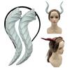 Yousheng Gothic Devil Horn Headband Imitation Fake Bull Horns Hair Hoop Halloween Dress Up Hair Accessories for Halloween Cosplay Carnival