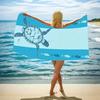 Sea Turtle Beach Towel Microfiber Towel Quick Dry Super Absorbent Anti Sand Hibiscus Pattern for Beach Towel