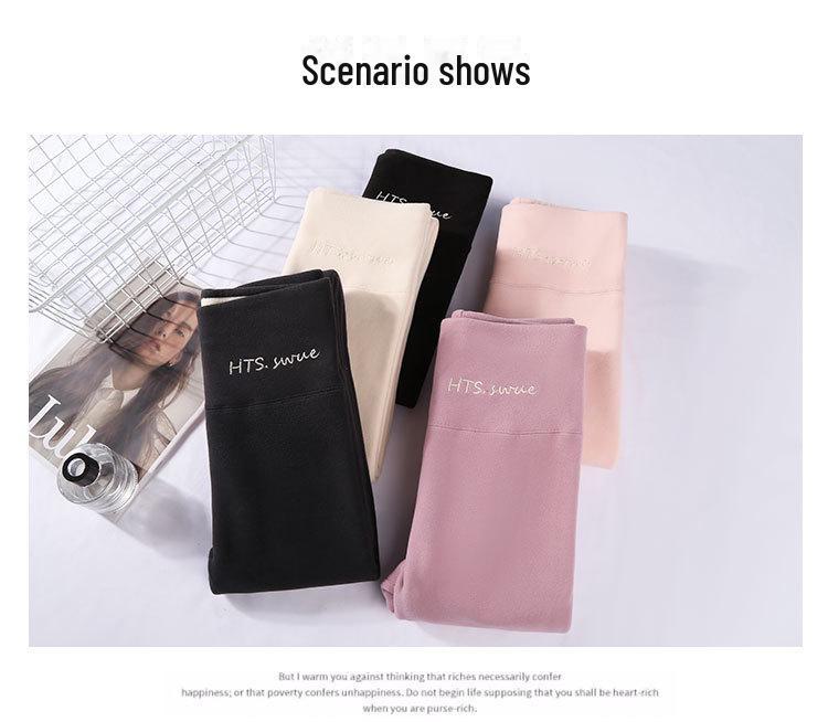 Women's High Waist Velvet Leggings - Warm Cashmere, Thick, Autumn-Winter Base Layer Pants
