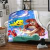 1pc Ariel Flounder blanket Lightweight Flannel Throw for Sofa Bed Travel Camping Livingroom Office Couch Chair