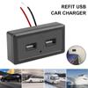 Dual Usb Car Charger Socket 3.1a Panel Flush Mount With Led Light For Car Bus Atv Rv Boat Truck