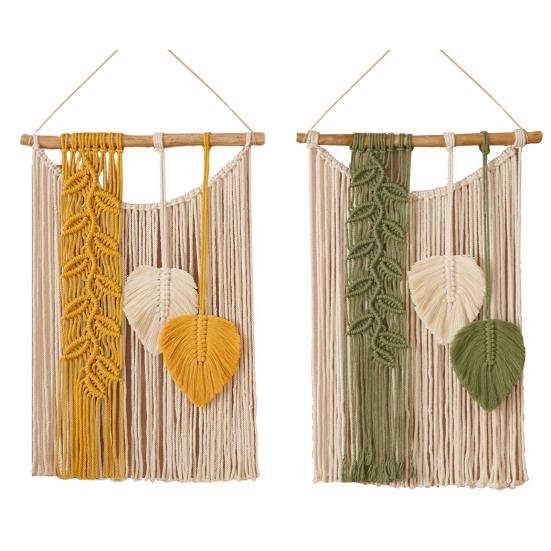Подвесной гобелен со стильным ремешком ручной работы, антивыцветающий гобелен ручной работы в стиле бохо, макраме, настенный декор, украшение для дома
