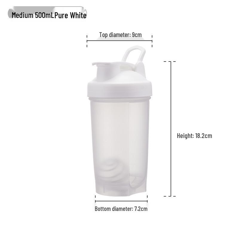 500ml Portable Plastic Shaker Cup with Handle - Outdoor Fitness & Protein Powder Mixer with Custom Logo