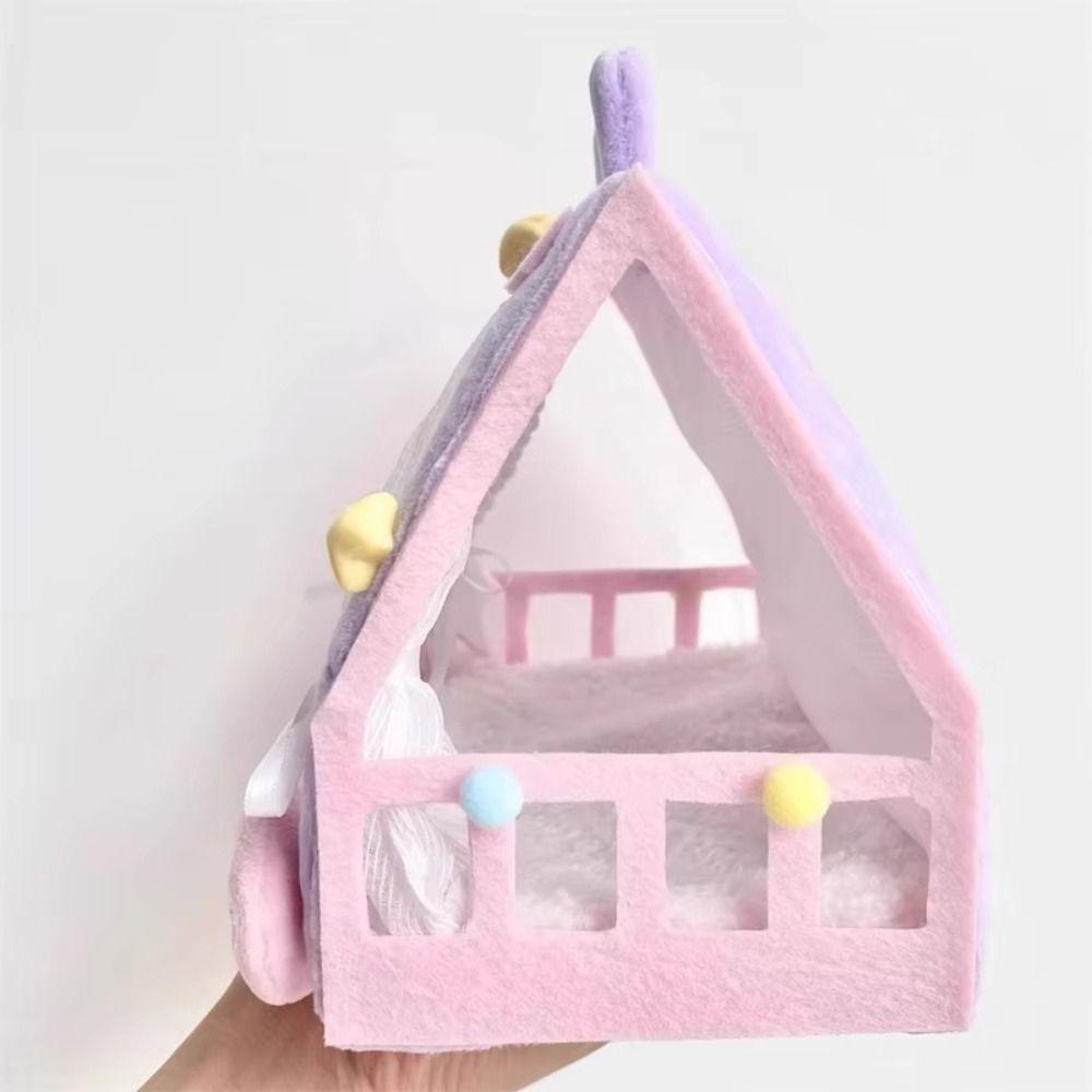 Scene Model Doll Tent Desktop Ornaments Doll Sleeping Bed Kids Toy Cotton Doll Bed Plush Toy