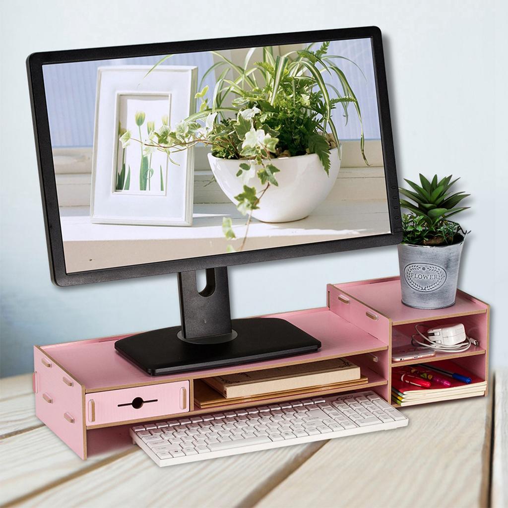 Monitor Laptop Stand Computer Screen Support Modern Office Desk Rack Shelf(# 1)