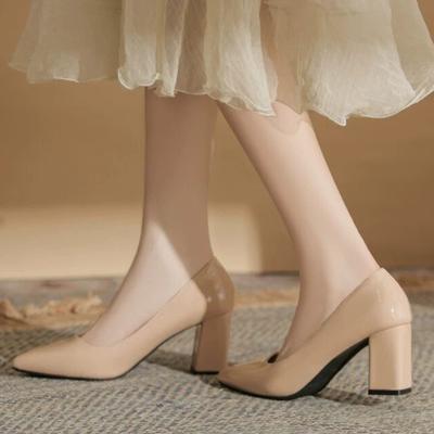 Мода 2025 Туфли на высоком каблуке Остроносые Мелкие Лакированные Туфли на Высоком Каблуке Модные Элегантные Туфли Женские Тонкий Каблук Платформа Рабочие Туфли Лодочки