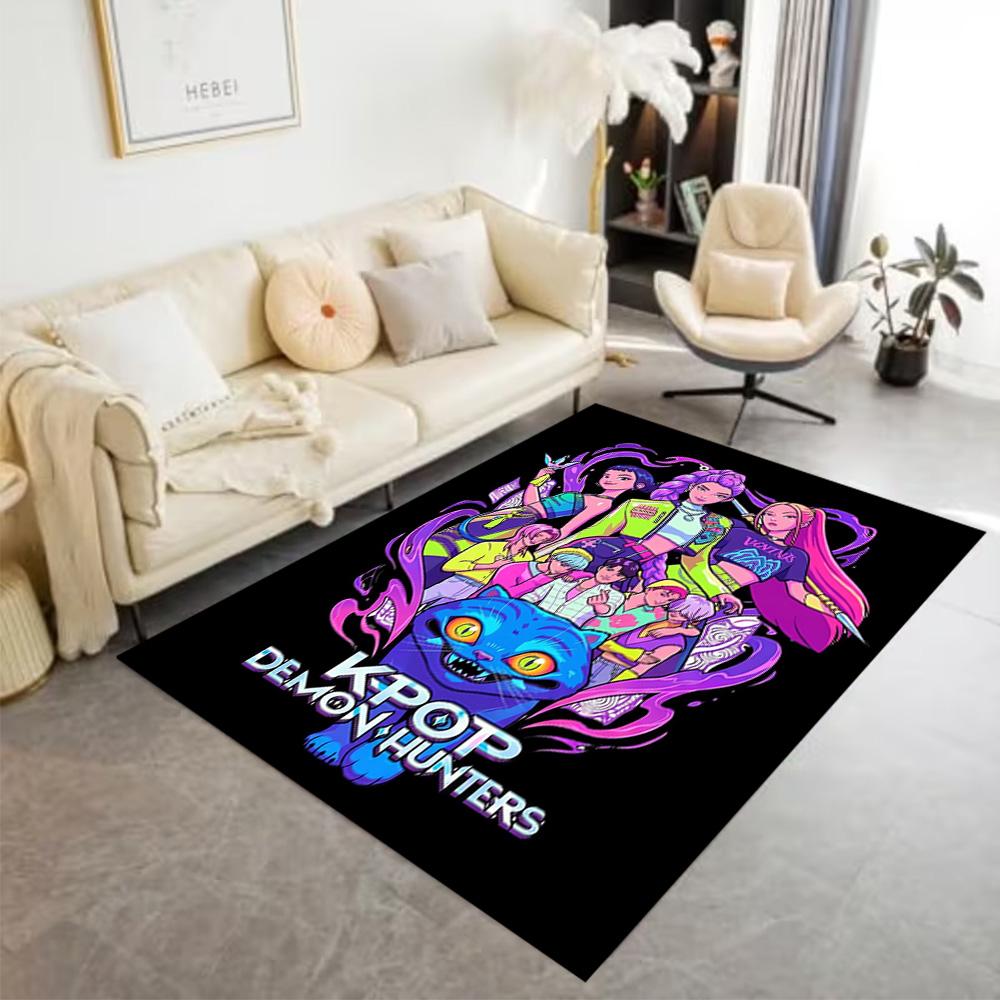 1pc k-pop demon hunters rug home carpet design for bedroom gift