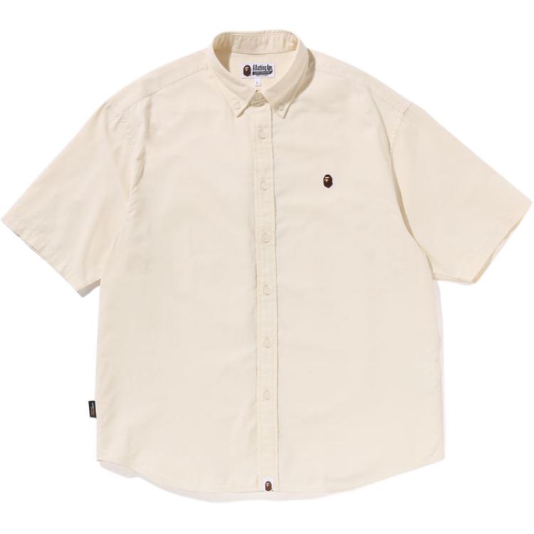 Рубашка Bape с одним принтом, оксфордская, с коротким рукавом 0ZXSRM301321O