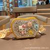 Cute Small Crossbody Bag Women Genuine Leather Rhinestone Heart Large Capacity Casual Shoulder