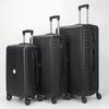 Set of 3 Suitcases 20"/24"/28" I ABS Rigid Shell I Code Lock I 4 360° Wheels I BLACK - HOMEROKK