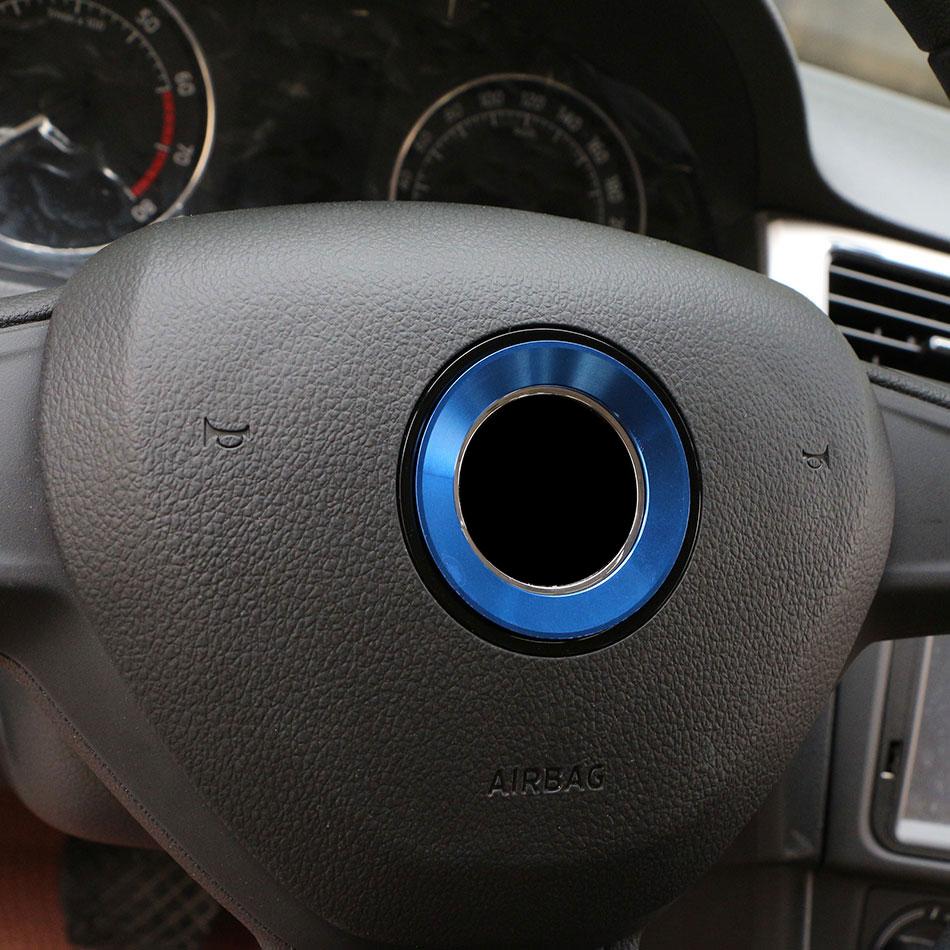 Stainless Steel Car Steering Wheel Panel Logo Cover Frame Trim Sticker for Volkswagen VW Golf 6 7 MK6 MK7 Jetta MK5 Passat B6 B7 Polo Touareg