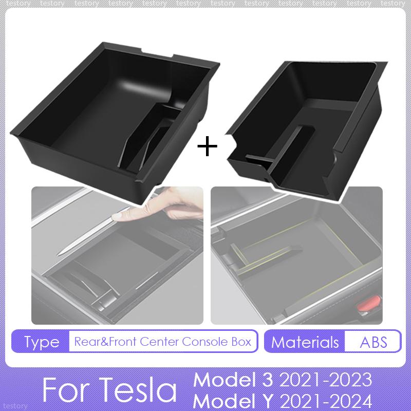Storage Box for Tesla Model Y -2024 Accessories Center Console Trays for Tesla Model 3 Highland 2024 Hidden Box Webcam Cover