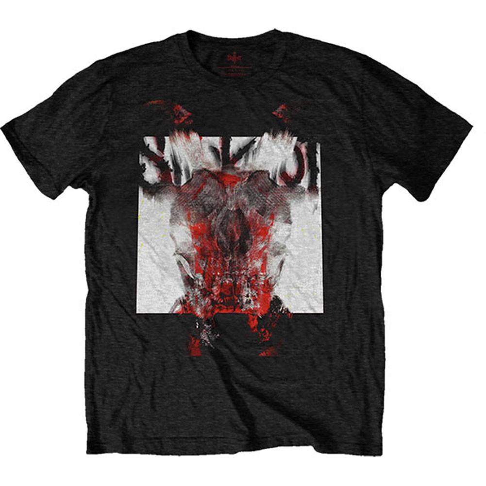 Men's Slipknot Devil Single - Logo Blur (Back Print) Slim Fit T-shirt Medium