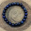 8мм Натуральный Темно-синий Звездчатый Тигровый Глаз Камень Круглые Бусины Ювелирное Изделие Браслет на Удачу 7.5" Для Мужчин/Женщин RBB-91