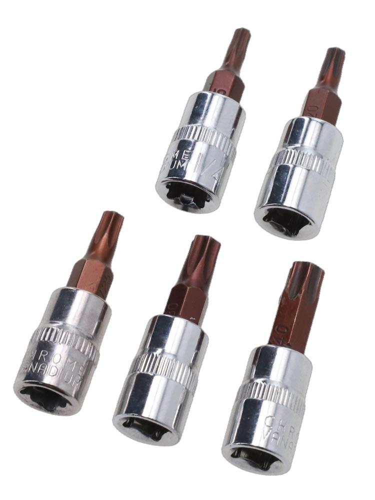 5 шт. Для бит Torx Отвертки 1/4-дюймовый Привод Головка под Torx Инструменты для T15 Для T20 Для T25 Для T30 T40 Аксессуары для электроинструмента