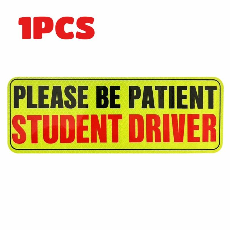 Магнит на машину «Ученик за рулем» Наклейка для начинающих водителей Предупреждение о безопасности Светоотражающая наклейка «Начинающий водитель» Пожалуйста, будьте терпеливы Ученик 1/3P