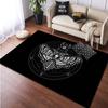 Death Moth Skull Head Area Rugs Non-Slip Floor Mat Doormats Home Runner Rug Carpet for Bedroom Carpets for Living Room